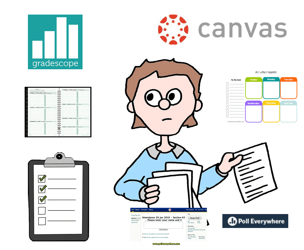 Image depicting a student struggling with the traditional ways of planning